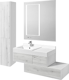 Акватон Комод Сакура 100 ольха наварра/белый – фотография-2